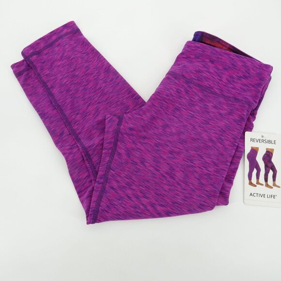 Active Life Reversible Womens Fuschia Leggings Small NWT $78 - Picture 3 of 7